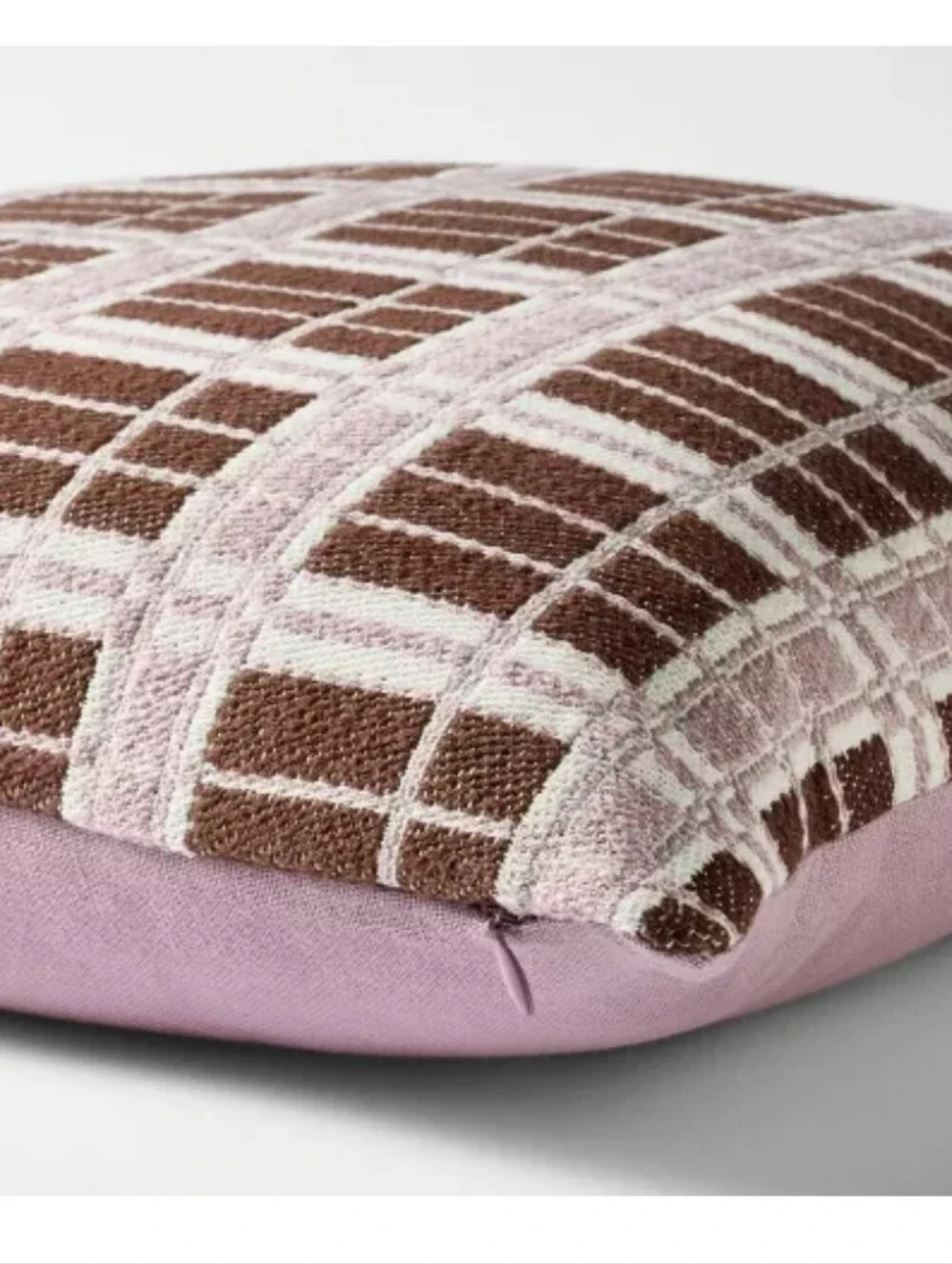 Studio McGee Paid Accent Toss Pillow Set Of 2 In Chocolate, Lavender, And Cream